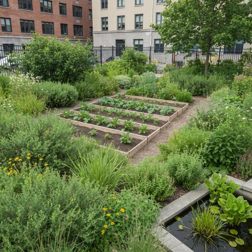 Sustainable urban gardening with native plants